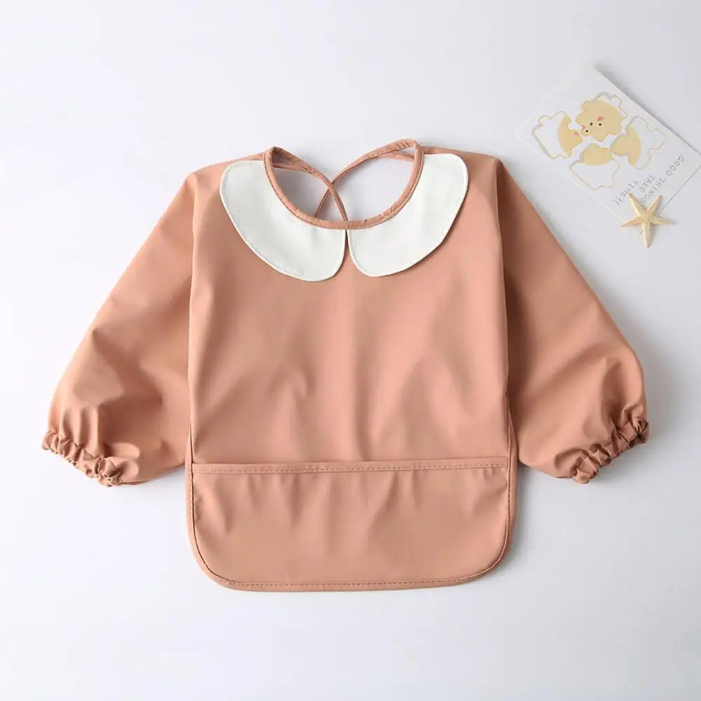

Waterproof Baby Bibs Burp Cloth With Pocket Baby Feeding Drawing Smock For Children Baby Accessories Infant Apron Kids Stuf J6i1