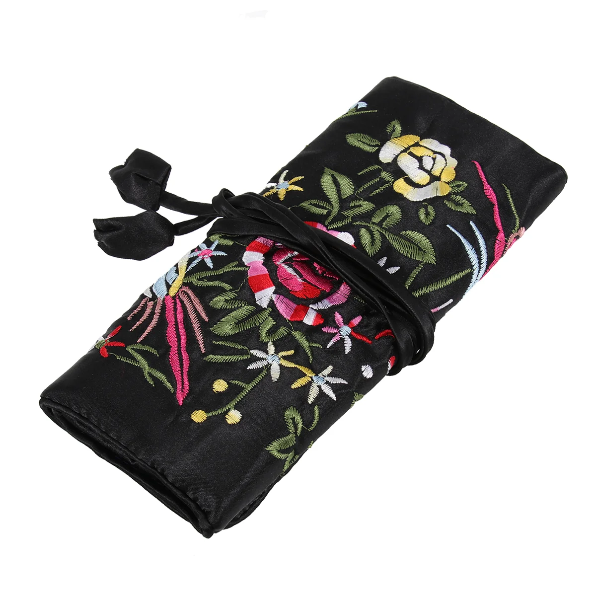 

Jewelryroll Earrings Necklace Organizer Travel Foldable Case Pouch Pocket Carrier Rings Silk Banglering Bracelet Storage