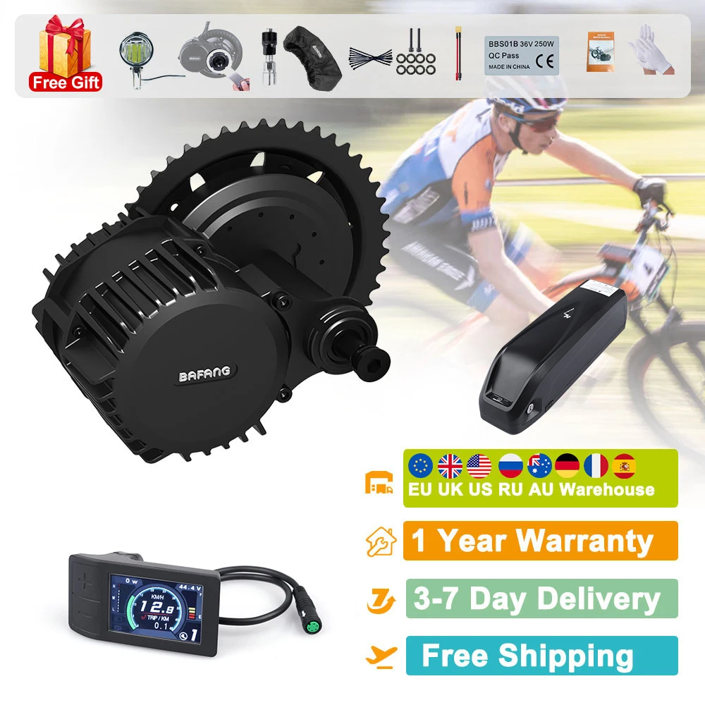 

Bafang 1000W 750W 500W Mid Drive Motor Electric Bicycle Conversion Kit BBSHD BBS02B EBike Engine 20Ah Lithium Battery US Stock