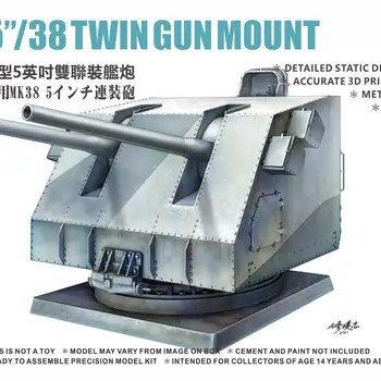 스노우맨 모델 SP-9001, 트윈 건 마운트 키트, 1/72 체중계 MK.38, 5 인치, 38