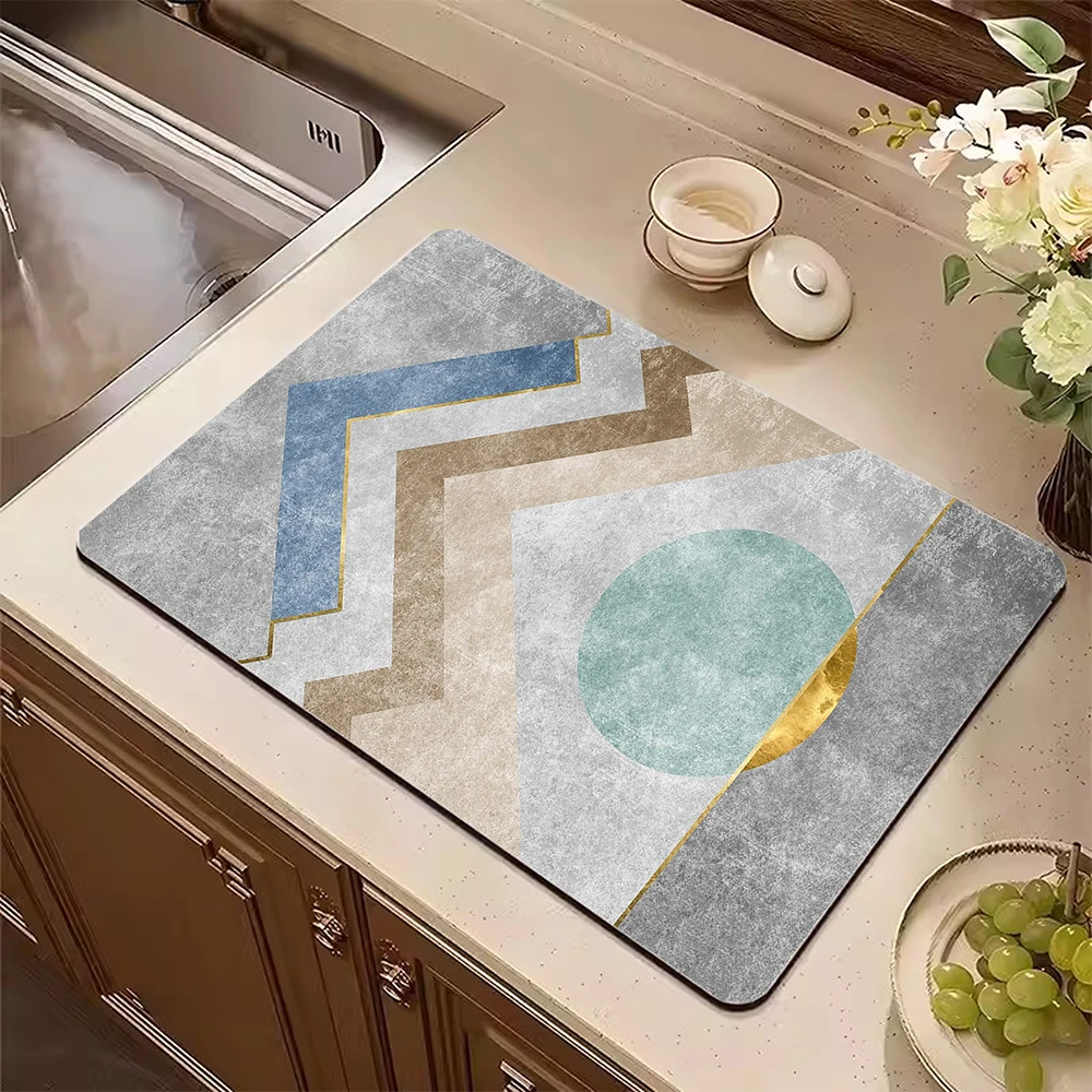 Многофункциональный коврик для мытья посуды диатомный грязеотводящий супер