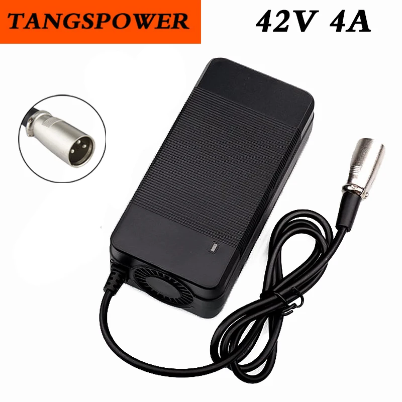 

36V 4A Electric Bicycle Lithium Battery Charger For 42V 4A Li-ion Ebike Scooter Battery Charger With Fan Fast Charging