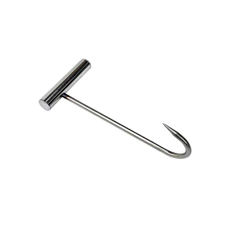 

Stainless Steel Meat Hook Practical Pork Hook Roasted T-Hook Beaf Chicken Hook for Store Restaurant Barbecue Butchering T21C