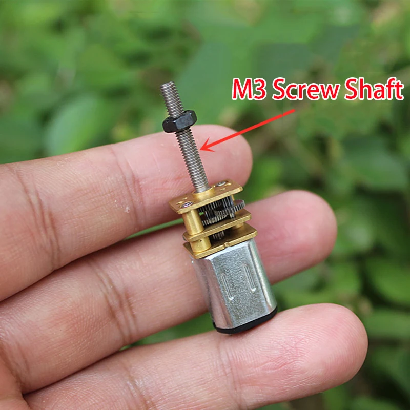 

Mini N20 Full Metal Gearbox Gear Motor DC 3V-6V 5V 90RPM Slow Speed Reducer Motor M3 Screw Shaft with Metal Nut for Car Robot