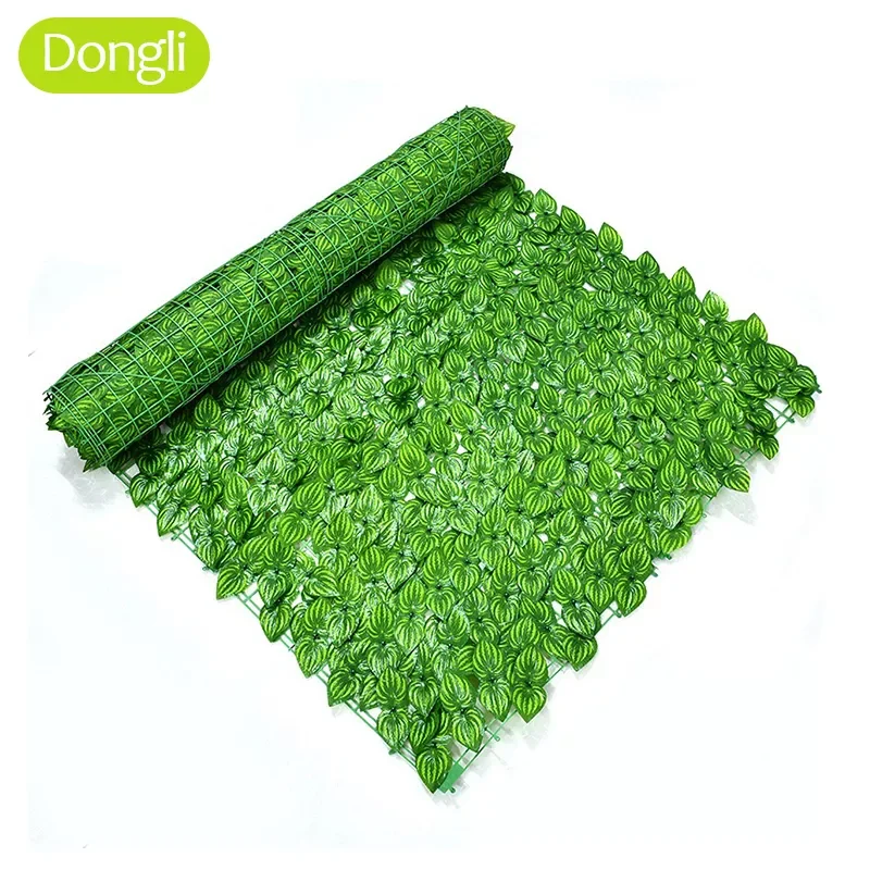 

UV Protection Artificial Balcony Green Leaf Fence Roll Up Panel Ivy Privacy Garden Fence Backyard Home Decor Rattan Plants Wall