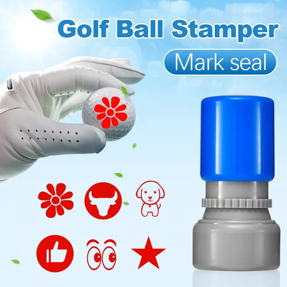 

Outdoor Sports Shell Color Random Golfer Gift Quick-dry Mark Seal Golf Ball Stamper Golf Accessories Golf Stamp Marker