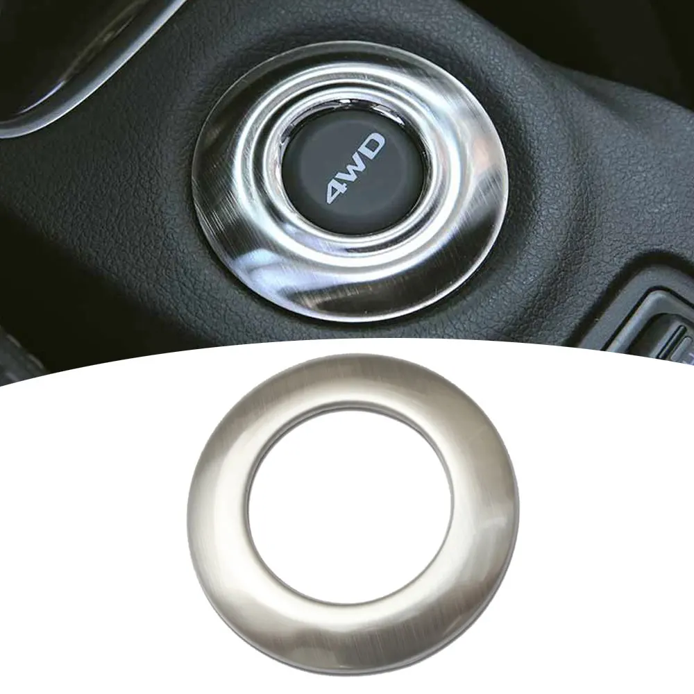 

Car Accessories Stainless Steel 4WD Button Decoration Car styling Car Accessoriess for Mitsubishi Outlander 2013 2014 2015