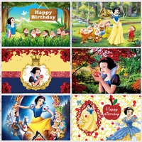 disney snow white princess backdrop girls birthday party cartoon custom photo background baby shower photocall prop banner
