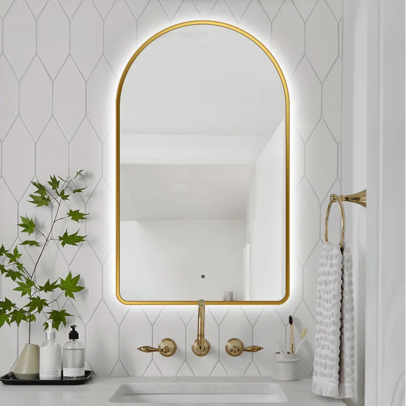 

Magnifying Vanity Bath Mirror Washroom Smart Cabinet Wall Mounted Self Haircut Bath Mirrors Shaving Miroir Douche Mirrors