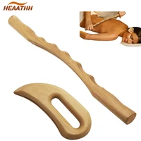 2pcsset wooden gua sha massage tools include wood therapy massage tool lymphatic drainage tool for anti cellulite maderotherapy