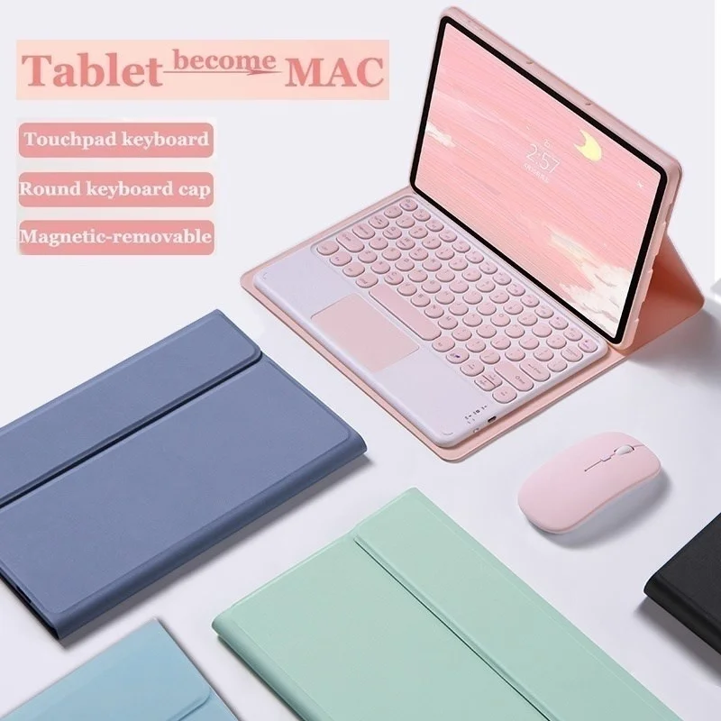 

Touchpad Keyboard Case for Lenovo Tab P11 TB-J606F 11 inch Tablet Stand Leather Cover for Lenovo Xiaoxin Pad 11 Keyboard Mouse