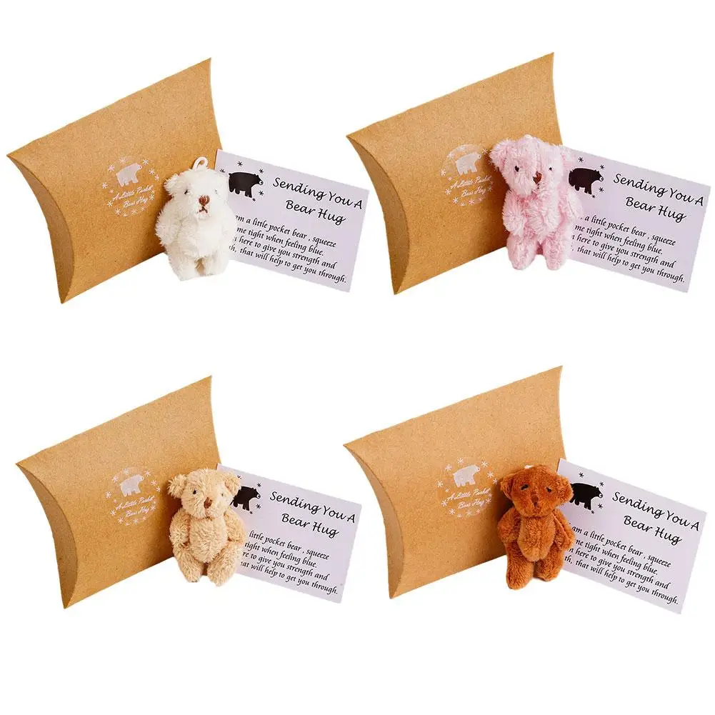 Matchbox Toy Cute Teddy Bear Mini Hug Figure Card Box Gift Halloween Xmas Bear Box Mini Cuddly Toy