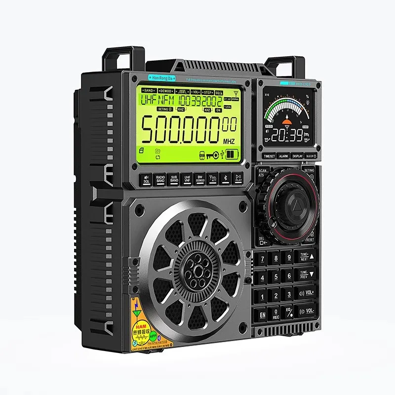 Hanrongda телефон радио Fm все диапазоны Bluetooth Fm-радио с картой два Ips-экрана Aux In