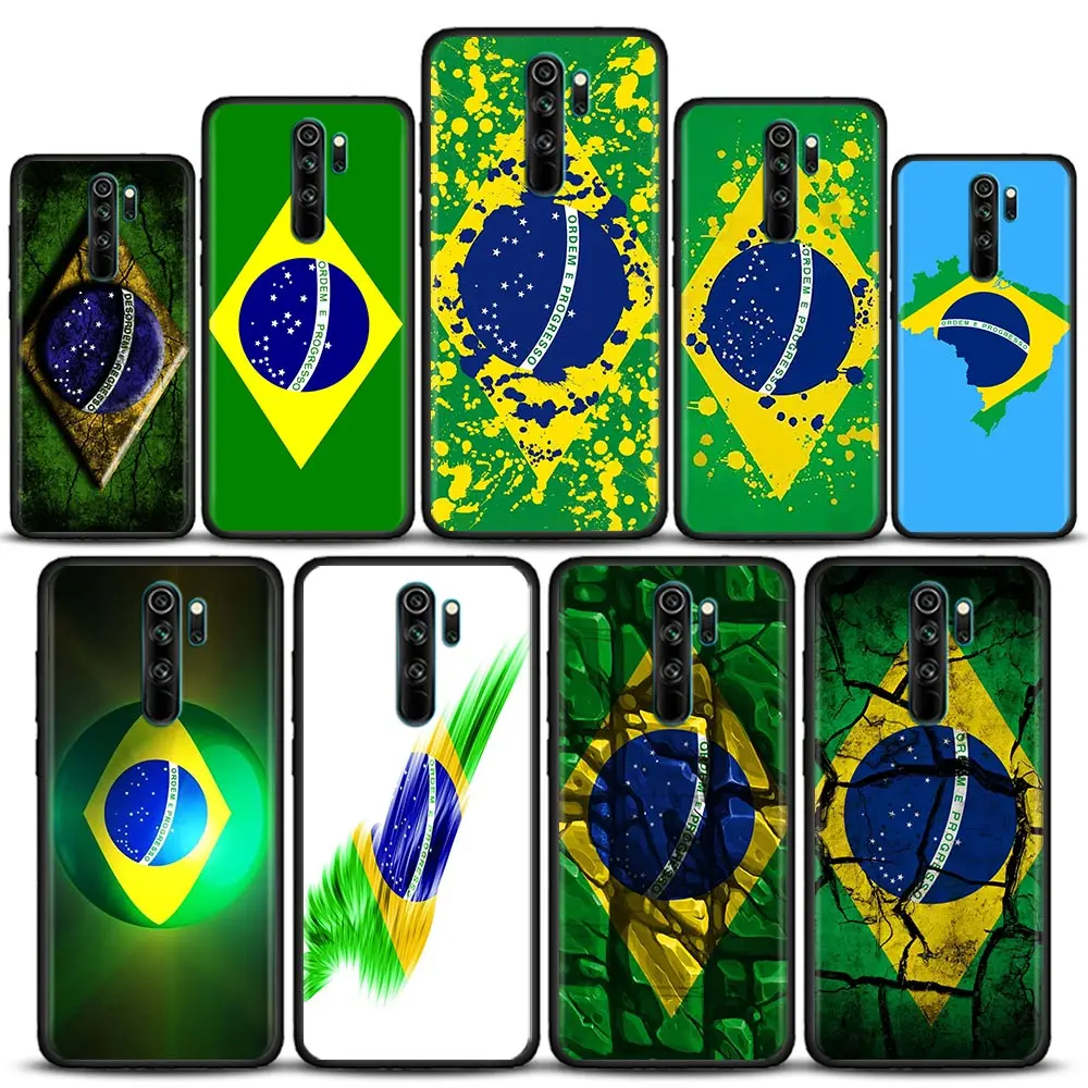 

Brazil Brazilian Flag Case For Xiaomi Redmi 9A 7A 9C 9T 9 10 7 6 8A Case Soft Silicone Cover For Redmi K40 K40s K50 Pro
