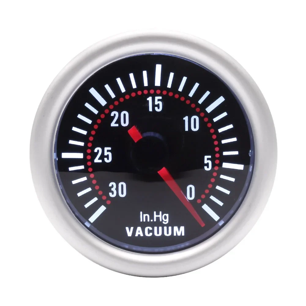 52 мм 12 В автомобильный вакуумметр экран с дымовой линзой белый светодиодный