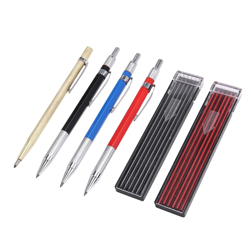 

LICG Carpenter Pencil Scriber Tool With 24PCS Refills, For Construction, Woodworking, Glass, Ceramics And Metal Marking