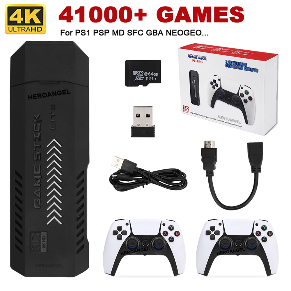 

Для P5-Pro Gamestick 3D Ретро игровая консоль 2,4G беспроводные контроллеры 4KHD 128G 40000 игр 40 эмуляторов для SEGA/PSP/PS1