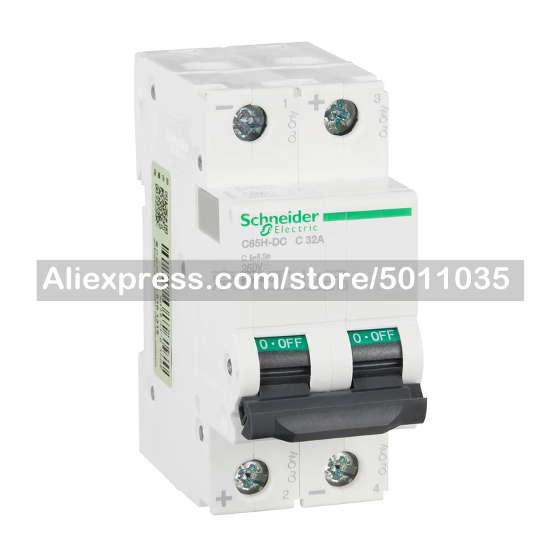 

A9N22079 Schneider Electric circuit breaker; C65H-DC 2P C32A
