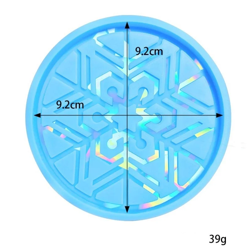 Голографическая Лазерная Рождественская подставка в виде снежинки силиконовая