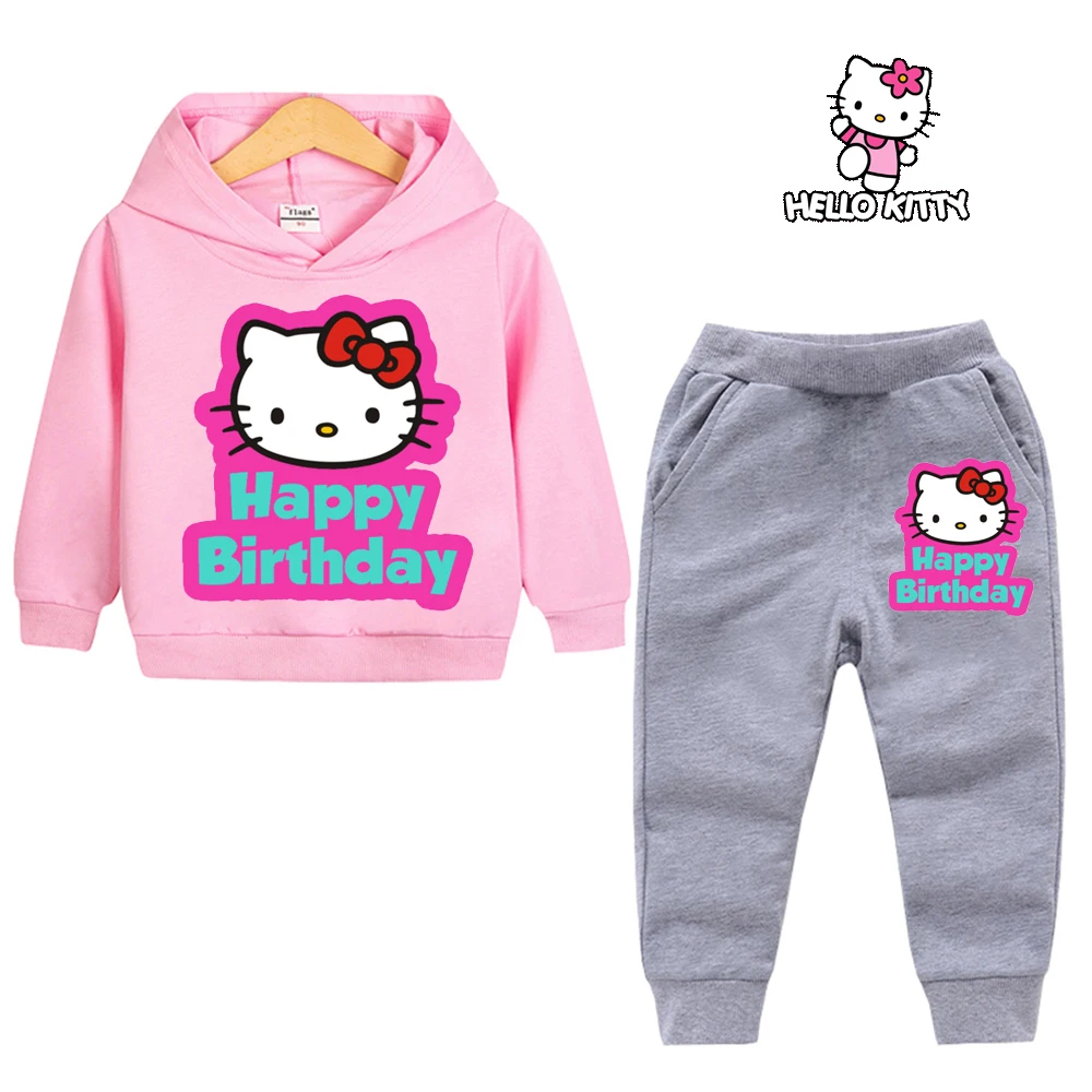 

Детский спортивный костюм с капюшоном для девочек, Осенний Модный повседневный свитшот с длинным рукавом и брюки, комплект из 2 предметов