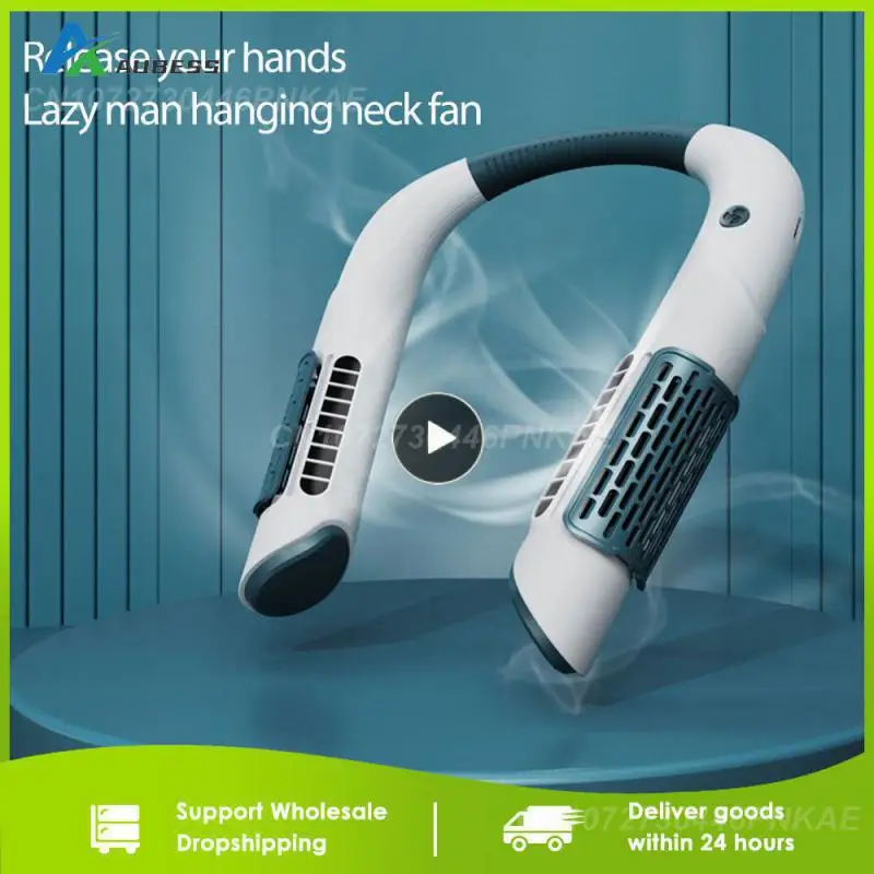 

Portable Air Conditioner Cooler Hanging Neck Fan Bladeless Mini Fan USB Rechargeable Mute Sports Fan for Home Outdoor Ventilator