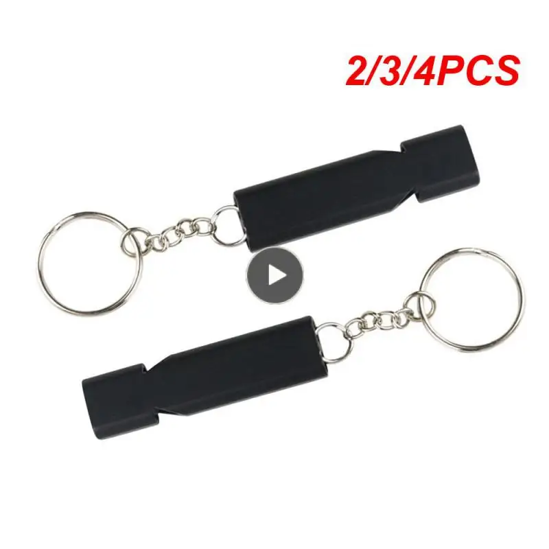 

2/3/4PCS Portable Survival Whistle Multifunctional Emergency Whistle With A Keychain Stainless Steel Whistle Keychain Whistle