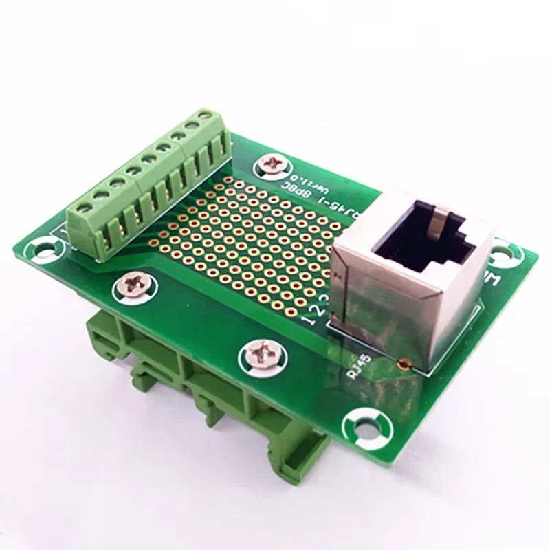 RJ45 8P8C Прямоугольный разъем с экранирующей коммутационной платой Buss клеммной