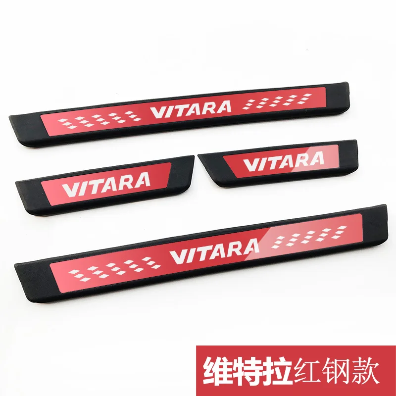 

Стайлинг автомобиля из нержавеющей стали + abs аксессуары для Suzuki Vitara 2016 2017 2018 2019 Накладка на порог Защитная Наклейка