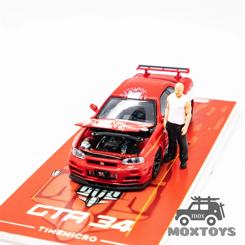 Литая под давлением модель автомобиля Time Micro 1:64 GTR34 Fast &amp Furious Limited 2000