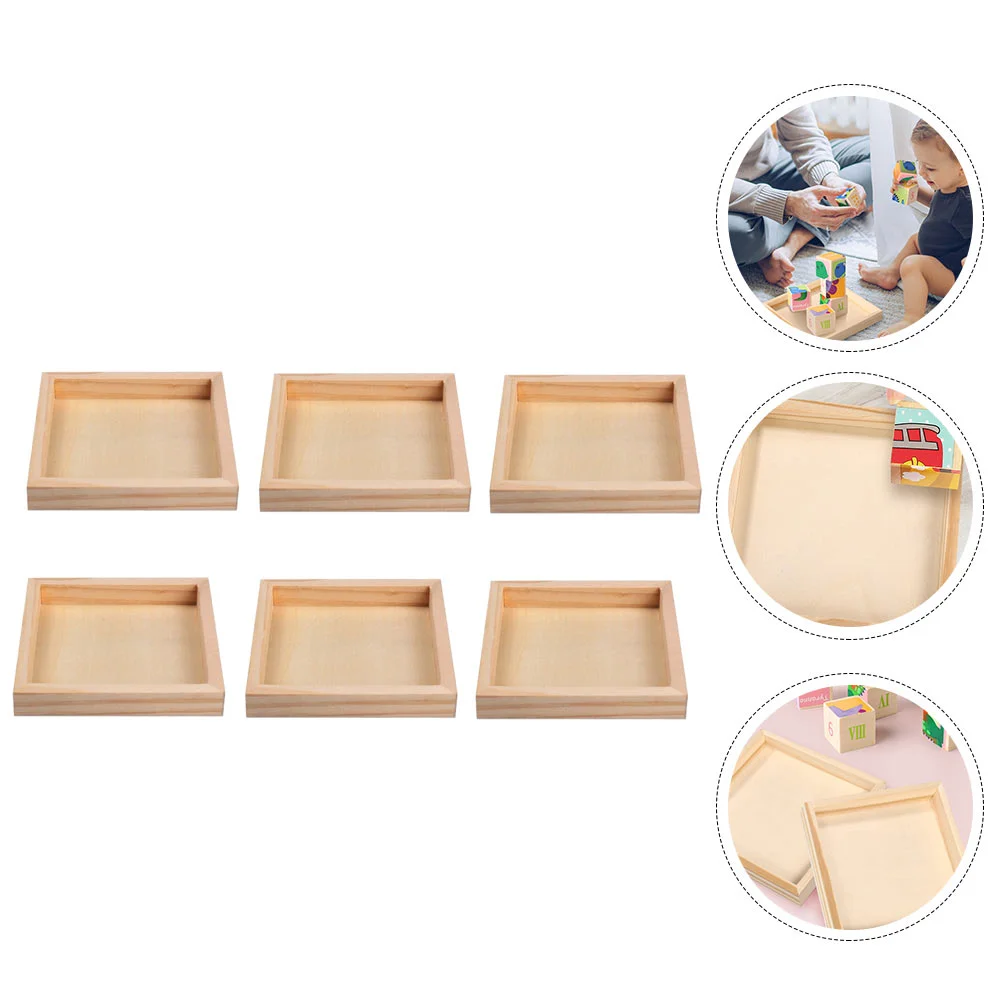 

6Pcs Blocks Storage Tray 3D Puzzle Sorting Tray Serving Storage Tray for Home Kids Children