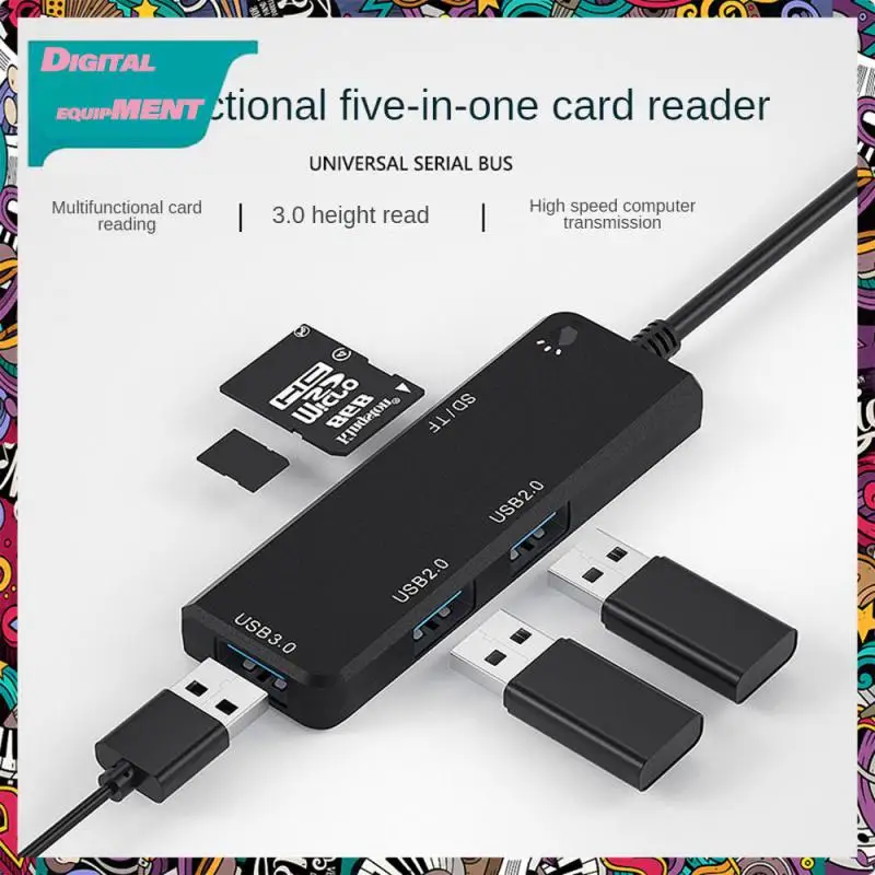 

Quick Heat Dissipation Card Reader Attractive And Durable Hub High Speed Reading Expanding Sd/tf Card Slots With Multiple Ports