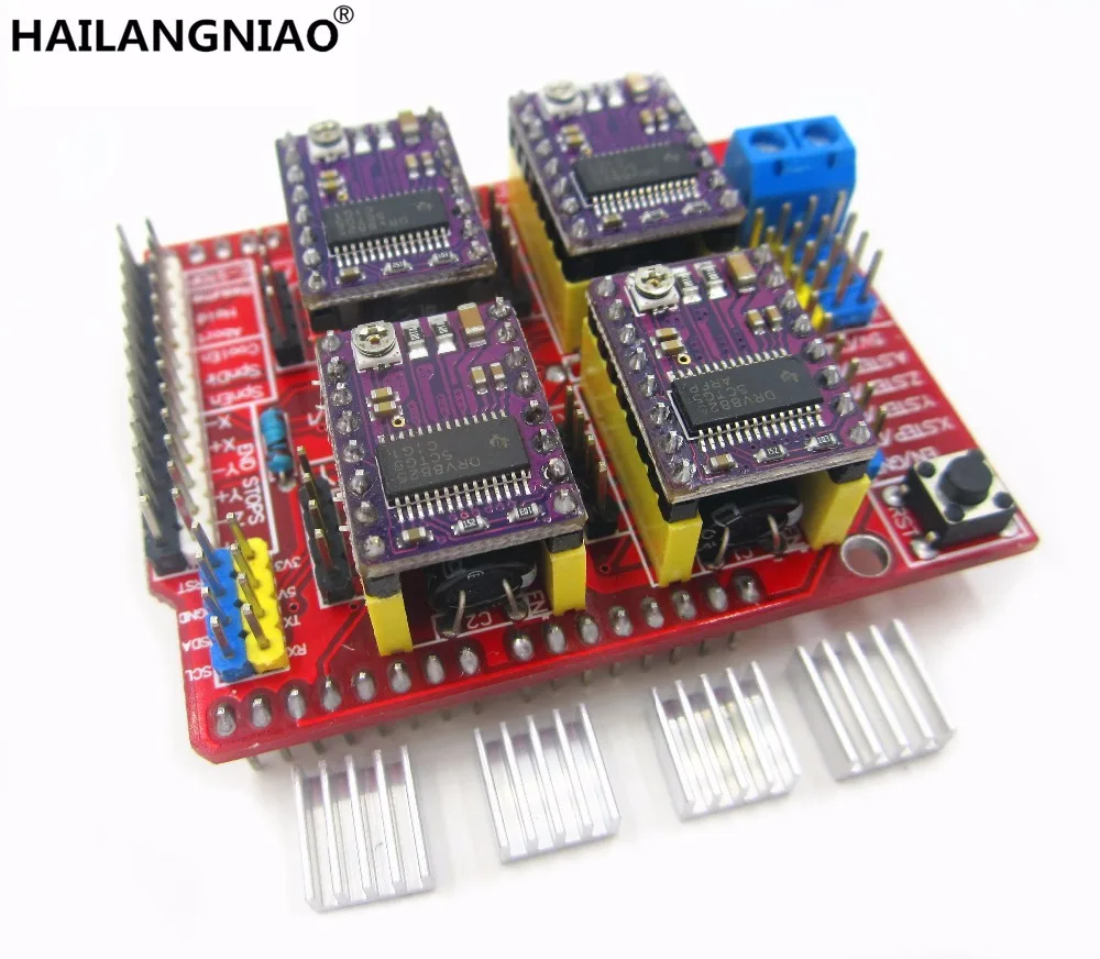 Новый новый гравировальный станок с ЧПУ Shield v3/3D-принтер/ + 4 шт. плата расширения