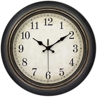14 inches retro wall clock silent non ticking battery operated movement for home decor easy to read decorate for bedroom
