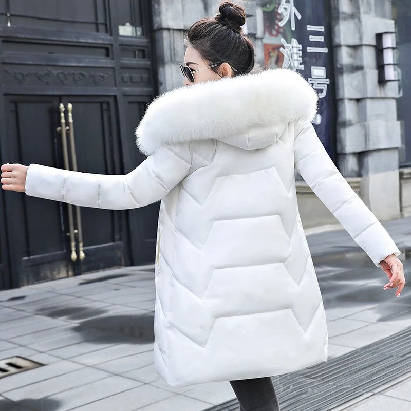 

2022 New Winter Jacket Women Parka Hooded Down Cotton Padded Parka Female Jacket Long Coat Woman Plus Size 7XL Slim Warm Outwear