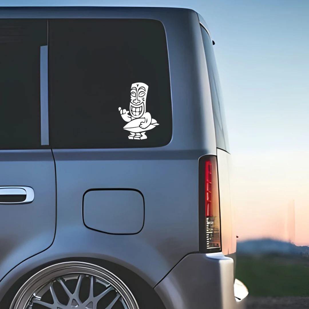 Автомобильная наклейка для серфинга забавный персонаж в гавайском стиле авто