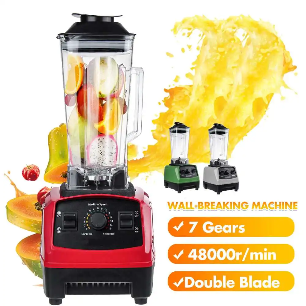 

3500W 220V blender professional Heavy Duty Commercial mixer juicer 6Speed & blades Grinder ice smoothies coffee Maker BPA