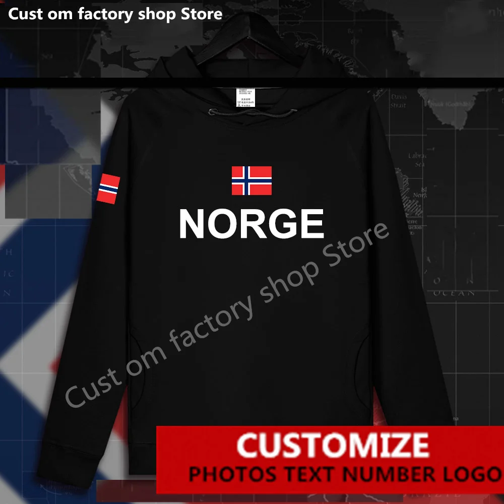 

Norway Norge Flag ​Hoodie Free Custom Jersey Fans DIY Name Number LOGO Hoodies Men Women Fashion Loose Casual Sweatshirt