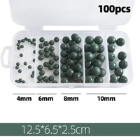 10pcsbox carp fishing beads round soft rubber shock impact rig bead 46810mm tackle kits rig making beads tackle pesca