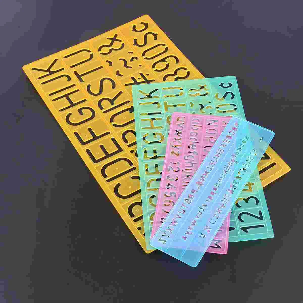 Stencil Rulers  Stencils Number Graffiti Letters Tool Learning Templates Drawingdecorative Crafts Letter Reusable Journal