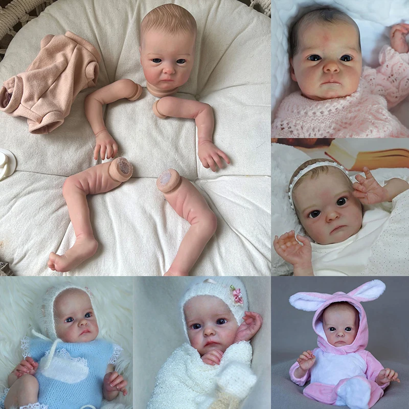 16 Inches Reborn Doll DIY Kit Tink Vinyl Already Painted Unfinished Doll painting hair Contains cloth body