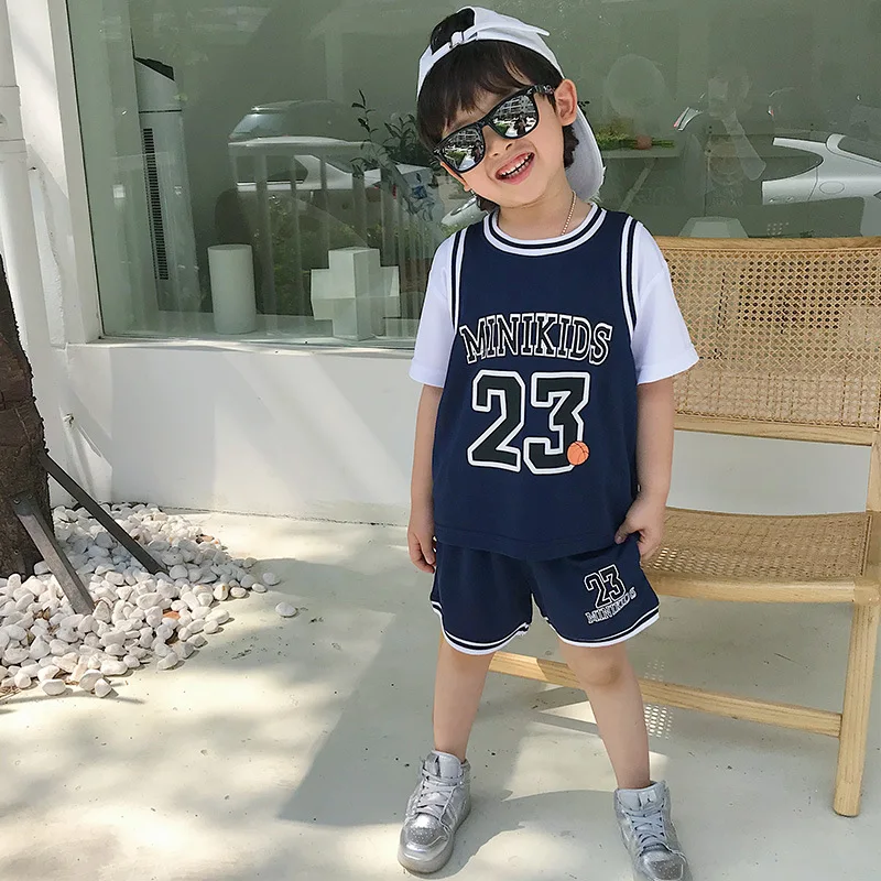 

Baby Boy Summer Clothes Basketball Uniform T-Shirts+Shorts Fashion Girl Tracksuit Set Children Sportswear Kids Sports Suit 2-13Y