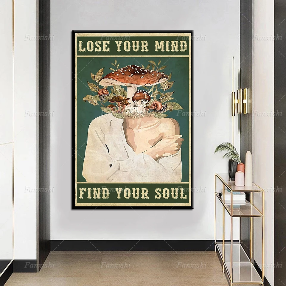 Постер с изображением головы горшка винтажный постер потерять My Mind Find Soul подарок