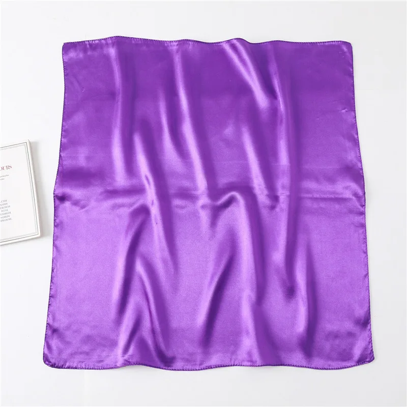 Nejanhom 23*23 дюймовый Шелковый атласный шарф для волос Маленький шейный глушитель