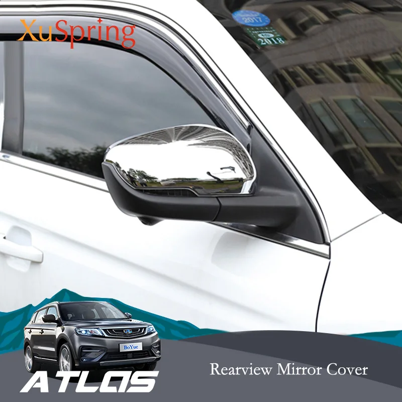 

Car Rearview Mirror Cover For Geely Atlas Boyue Emgrand NL-3 Proton X70 2018 2019 Protective Trim Garnish ABS Accessories