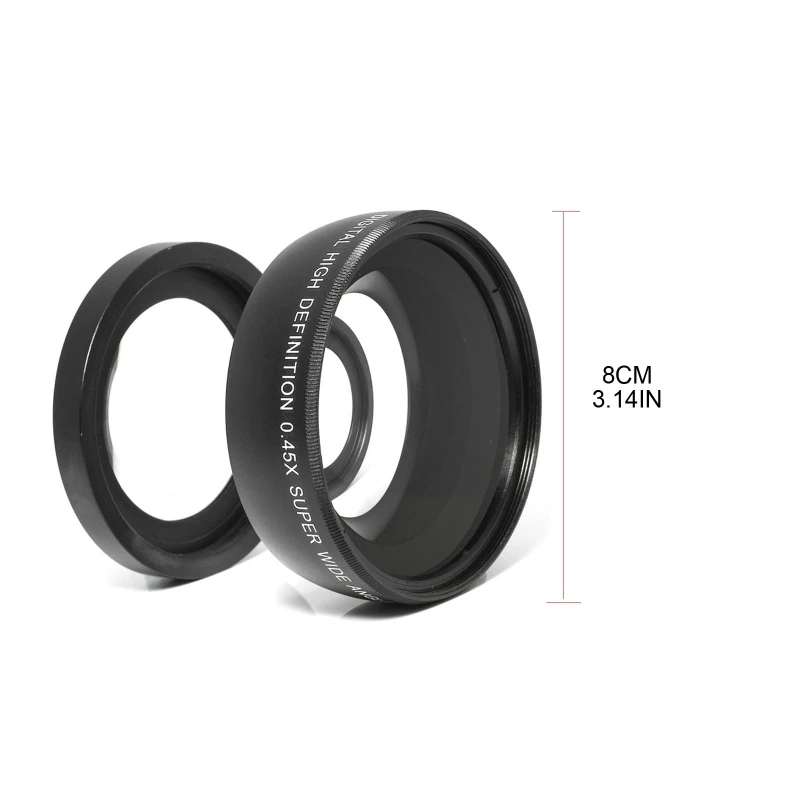 52mm 0.45X Wide Angle Lens with Macro Portion Optical Glass Conversion Lens Water-proof for DSLR Close-up Shots E8BE images - 6