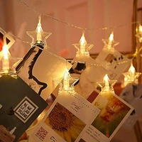 led star clip light string girl heart room layout net red decoration string light photo clip christmas tree decoration outdoor