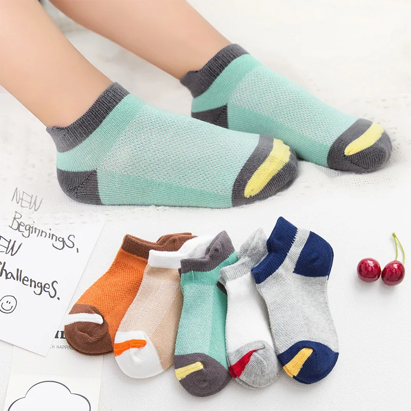 

Children Socks 5 pairs/lot Summer Cotton Spot Striped Colorful Kids Socks Girls Cute Boys Toddler Socks For 1-12 Years Old
