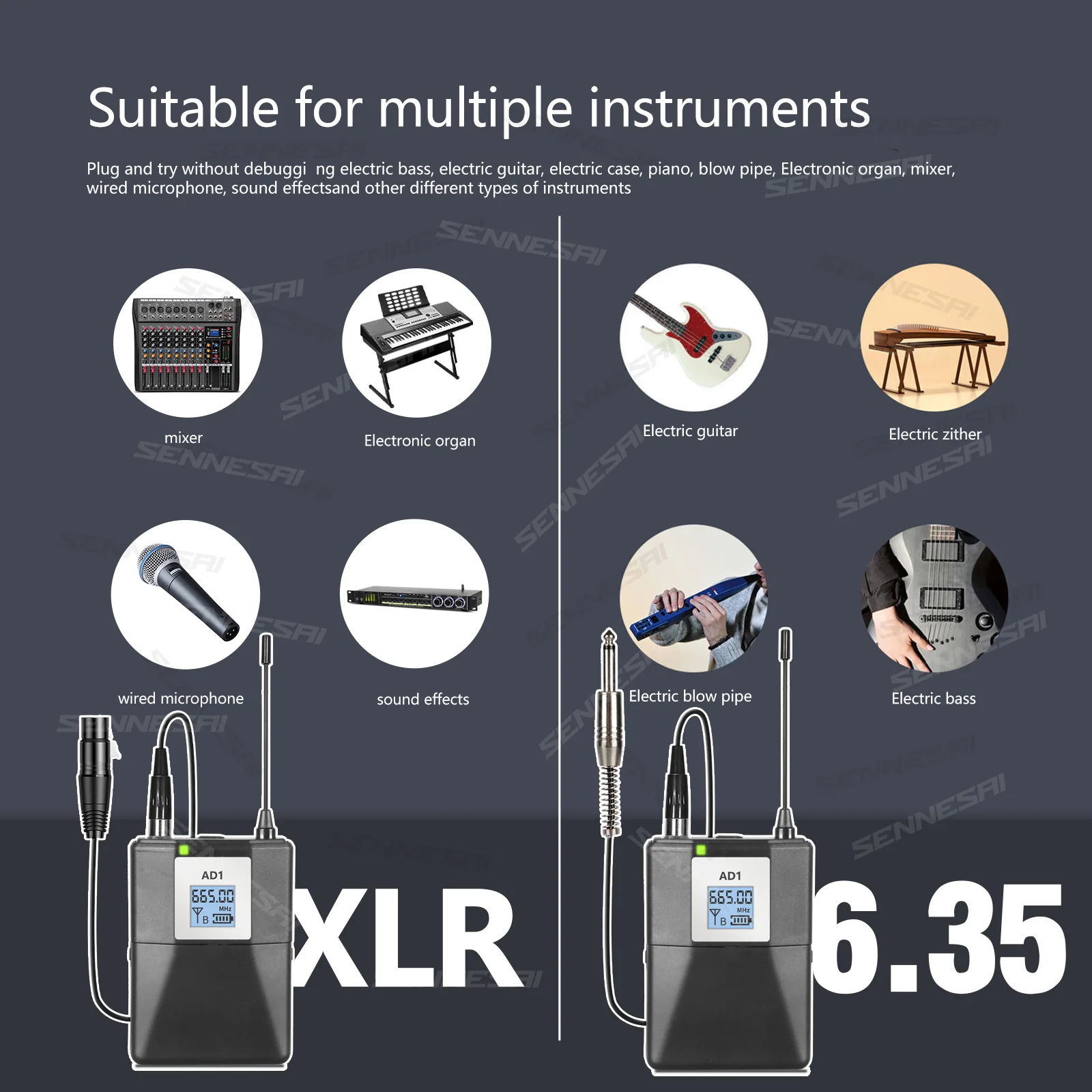 Профессиональное оборудование для беспроводной передачи звука GLXD-24