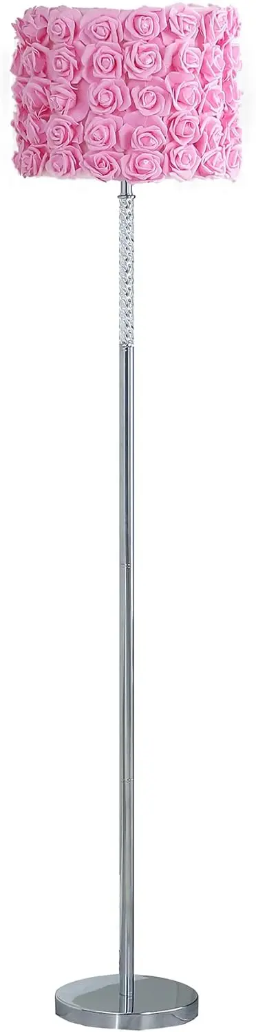 

Roses in Bloom Acrylic/Metal Floor Lamp, Pink, 63"