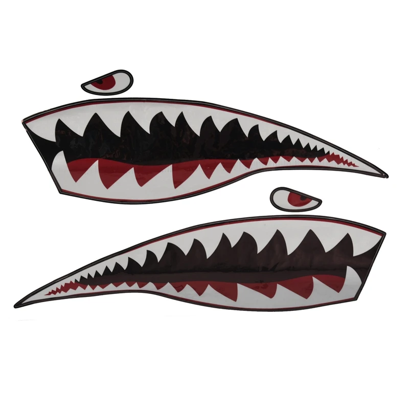 

4X Waterproof PVC Decal Shark Teeths For Kayak Boat Car Truck Stickers